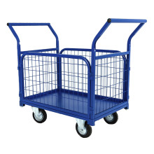 Тележка платформенная TOR ТП-2С (600х900) с бортами из сетки и двумя ручками (колеса 160 мм) Тележка платформенная TOR ТП-2С (600х900) с бортами из сетки и двумя ручками (колеса 160 мм)