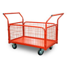 Тележка платформенная TOR ТП-3С (700х1200) с бортами из сетки и двумя ручками (колеса 160 мм) Тележка платформенная TOR ТП-3С (700х1200) с бортами из сетки и двумя ручками (колеса 160 мм)