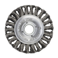 Щетка цилиндрическая двурядная жгутовая ПрофОснастка Эксперт № 432 d 125 d22.2 мм RPM 12500 ST Щетка цилиндрическая двурядная жгутовая ПрофОснастка Эксперт № 432 d 125 d22.2 мм RPM 12500 ST