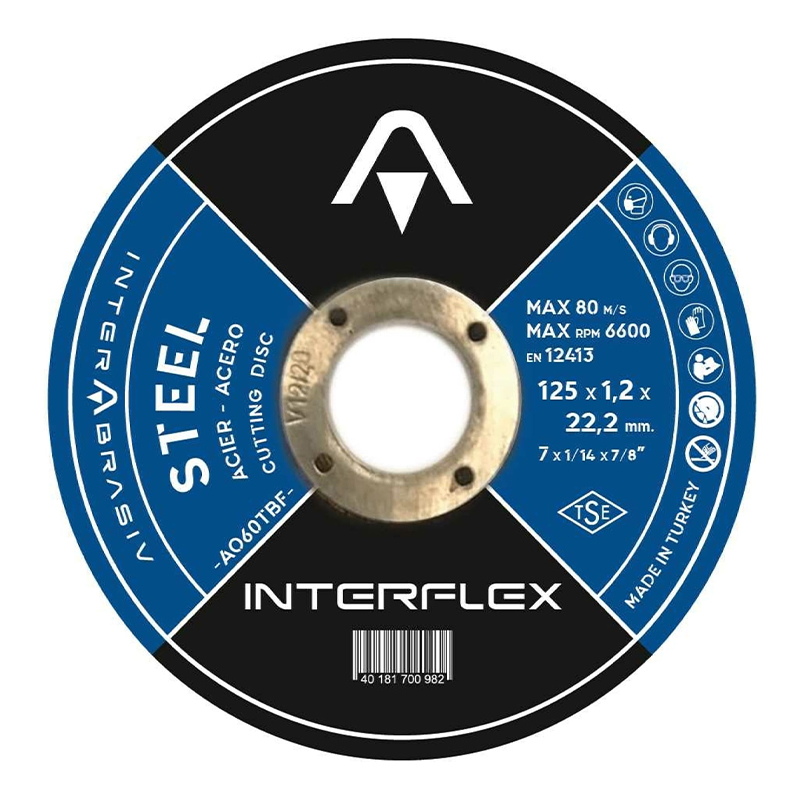 Круг отрезной по металлу INTERFLEX 125x1,2x22 ,23