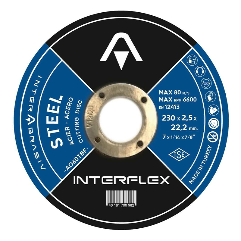 Круг отрезной по металлу INTERFLEX 230x2,5x22 ,23