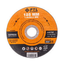 Круг отрезной по металлу FoxWeld FTL Express 125 х 1,2 х 22,2 мм A46TBF, 10 шт
