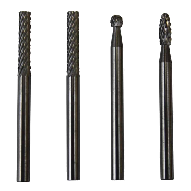 Набор из 4 борфрез из Tungsten Carbide K30 (захват d 3 мм) Набор из 4 борфрез из Tungsten Carbide K30 (захват d 3 мм)