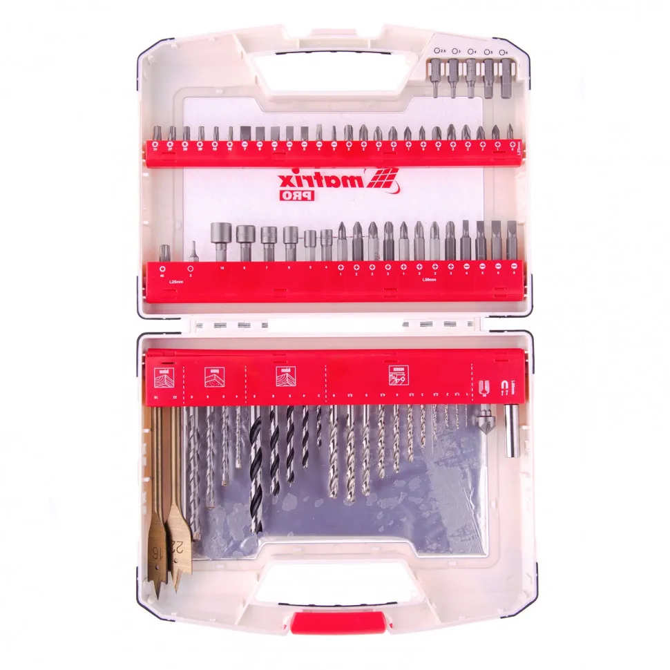 Набор сверл комбинированный Matrix Pro 75 шт 725675 Набор сверл комбинированный Matrix Pro 75 шт 725675