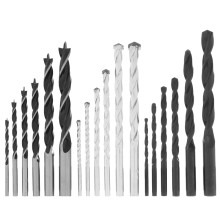 Набор сверл по бетону, металлу, дереву 3-4-5-6-8-10 мм, 18 шт, пластиковый бокс, цилиндрический хвостовик Набор сверл по бетону, металлу, дереву 3-4-5-6-8-10 мм, 18 шт, пластиковый бокс, цилиндрический хвостовик