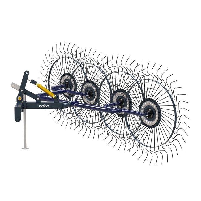 Грабли ворошилки СКАУТ PL-4600 для трактора, четыре колеса сгребания Грабли ворошилки СКАУТ PL-4600 для трактора, четыре колеса сгребания