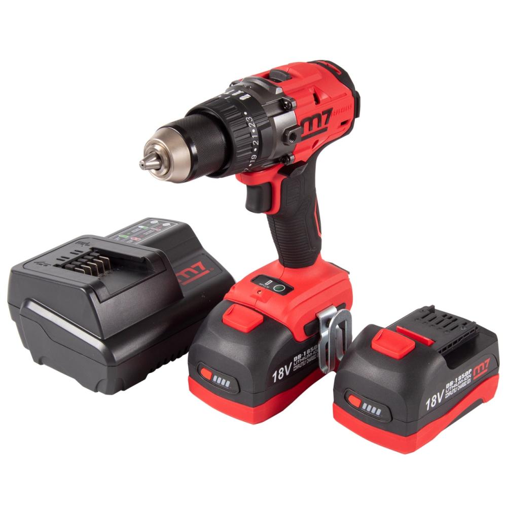 Аккумуляторная дрель-шуруповерт MIGHTY SEVEN 18 В, ударная, кейс Аккумуляторная дрель-шуруповерт MIGHTY SEVEN 18 В, ударная, кейс