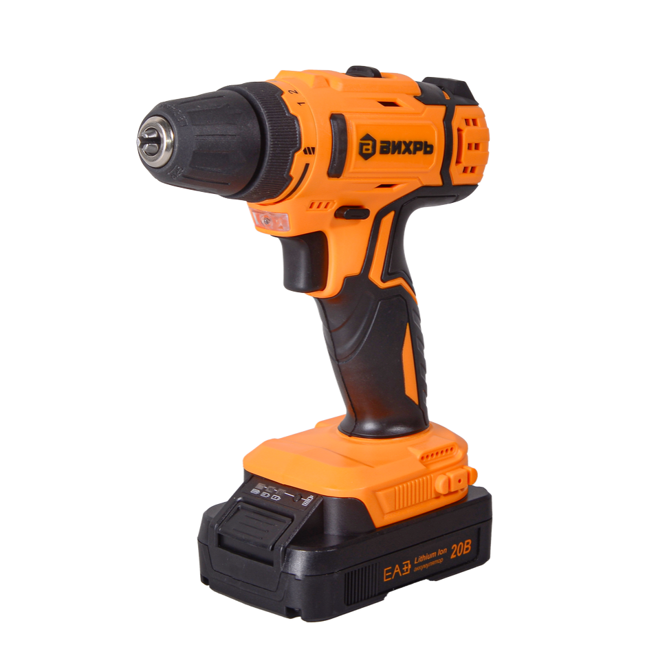 Дрель-шуруповерт аккумуляторная Вихрь ДА-20Л-2К 2,0 А/ч Дрель-шуруповерт аккумуляторная Вихрь ДА-20Л-2К 2,0 А/ч