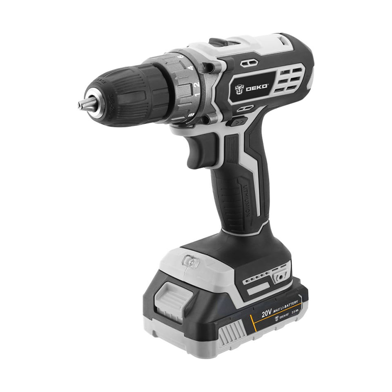 Дрель-шуруповерт аккумуляторная DEKO DKCD20 Black Edition SET 3 в кейсе + набор 63 инструмента, 20В,