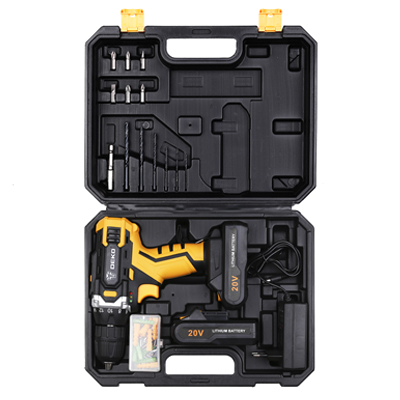 Аккумуляторная дрель 20В DEKO DKCD20FU-Li 1.5Ahx2 63 (в кейсе с 63 инструментами)