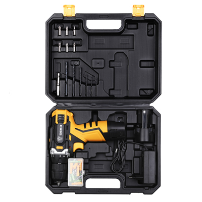 Аккумуляторная дрель 12В DEKO DKCD12FU-Li 1.5Ahx2 (в кейсе с 63 инструментами)