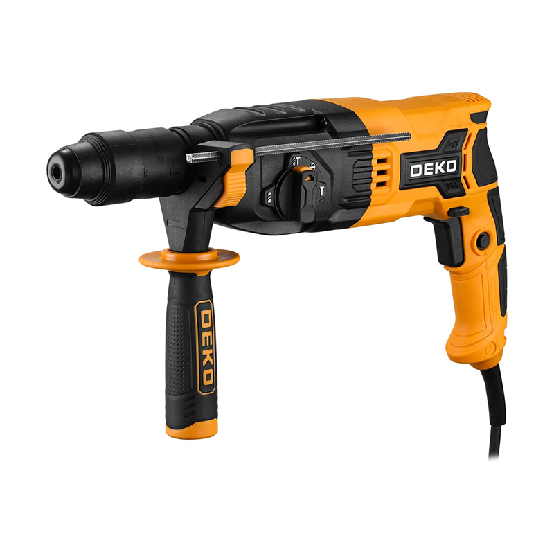 Перфоратор сетевой DEKO DKH850W в кейсе с набором из 5 буров SDS+ и дополнительным патроном Перфоратор сетевой DEKO DKH850W в кейсе с набором из 5 буров SDS+ и дополнительным патроном