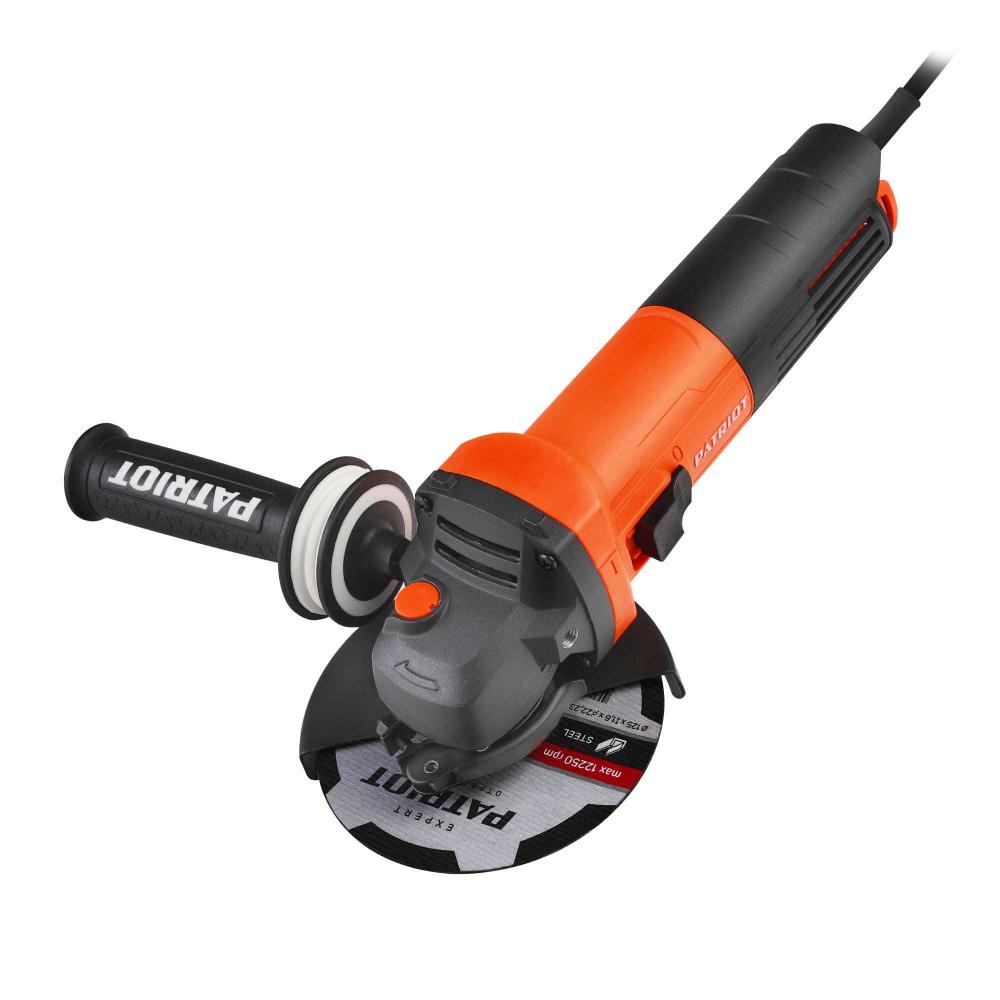 Машина углошлифовальная сетевая (УШМ) PATRIOT AG 125, 850Вт, диск 125мм