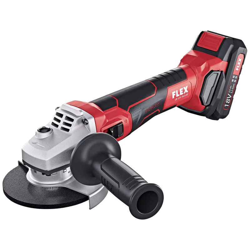 Аккумуляторная угловая шлифовальная машина с тормозом FLEX LB 125 18.0-EC/5.0 Set Аккумуляторная угловая шлифовальная машина с тормозом FLEX LB 125 18.0-EC/5.0 Set