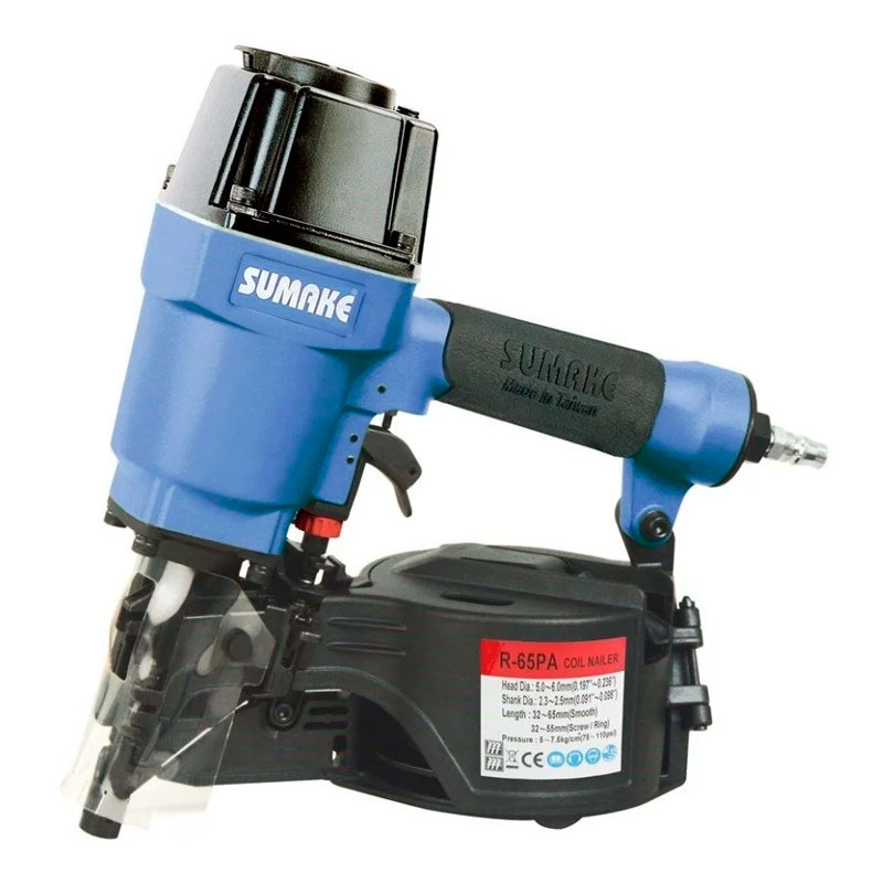 Пневмозабивной пистолет барабанного типа Sumake R-65PA (гвоздь 32-65 мм) Пневмозабивной пистолет барабанного типа Sumake R-65PA (гвоздь 32-65 мм)